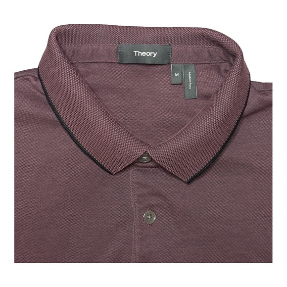 Men’s Theory Pima Cotton/Polyester Blend Pique Standard Polo - Size Medium M - Picture 4 of 6
